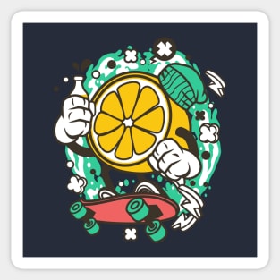 lemon skateboard Sticker